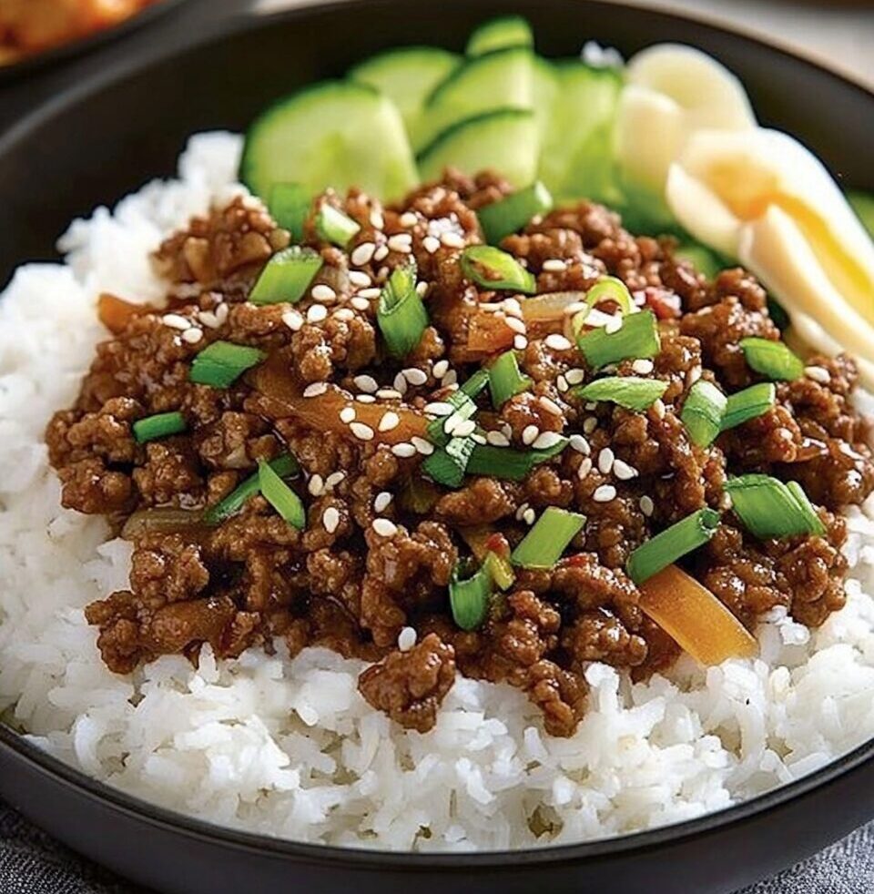 Korean Ground Beef Bowl 2 Korean Ground Beef Bowl
