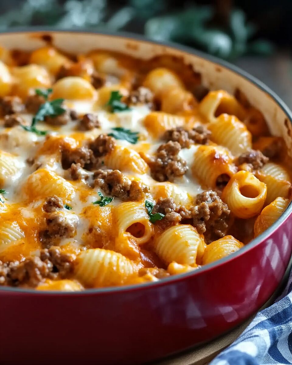 Creamy Beef and Shells 3 Creamy Beef and Shells