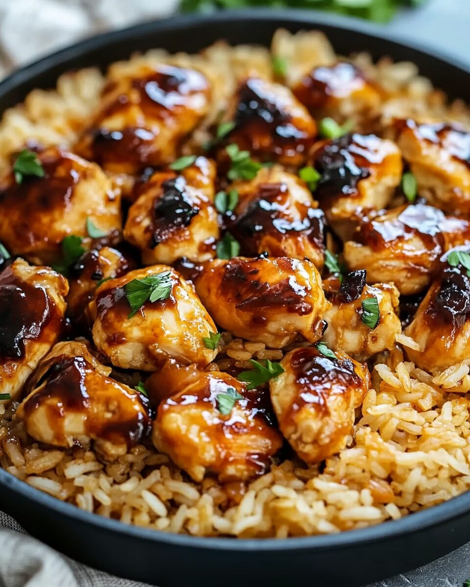 One-Pan Honey BBQ Chicken Rice 3 One-Pan Honey BBQ Chicken Rice