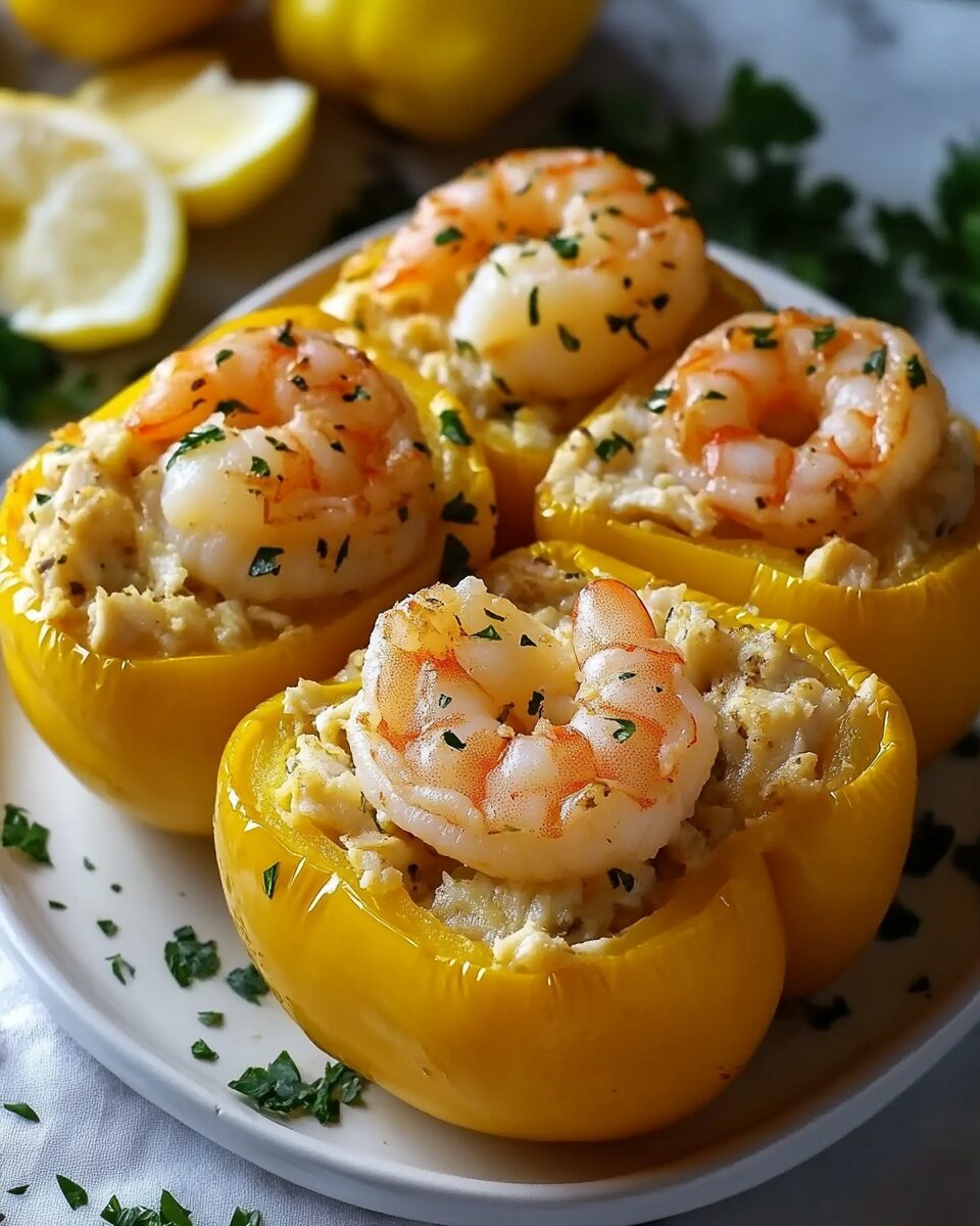 Crab and Shrimp Stuffed Bell Peppers