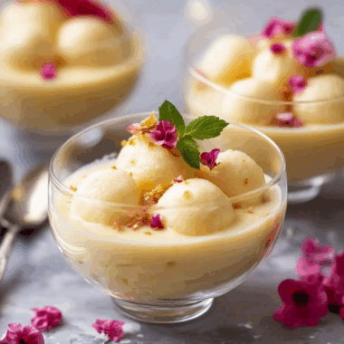 Custard Rasgulla 3 Custard Rasgulla