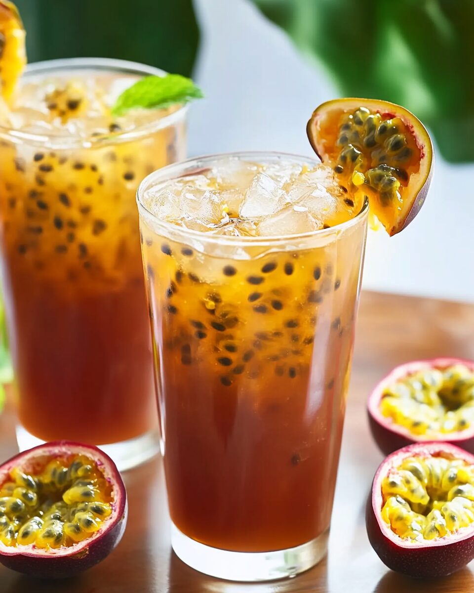Passion Fruit Iced Tea 2 Passion Fruit Iced Tea