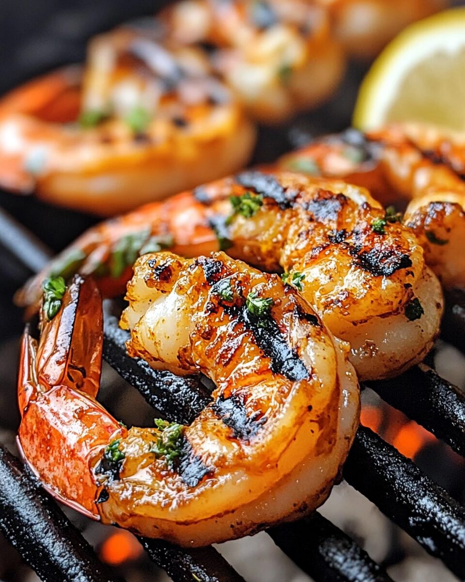 BBQ Grilled Prawns with Garlic, Lemon & Chilli