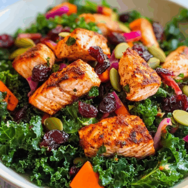 Fish Salad With Cajun Salmon & Kale 2 Fish Salad With Cajun Salmon & Kale
