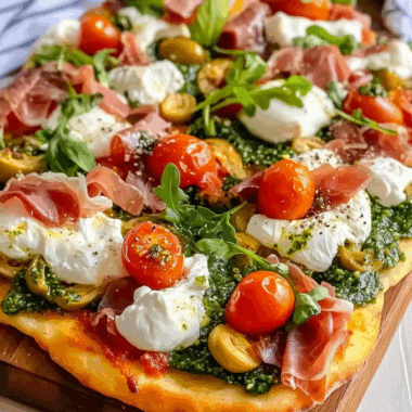 Mediterranean Prosciutto Burrata Flat Bread 2 Mediterranean Prosciutto Burrata Flat Bread