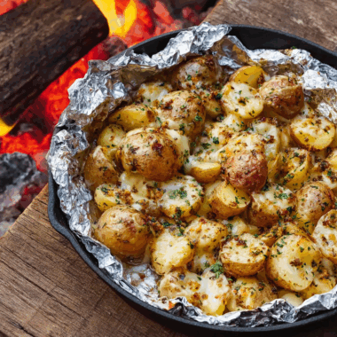 Cheesy Foil Pack Potatoes 3 Cheesy Foil Pack Potatoes
