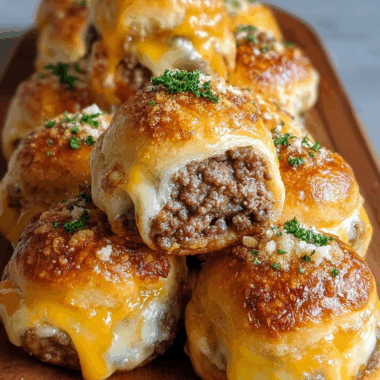 Garlic Parmesan Cheeseburger Bombs 2 Garlic Parmesan Cheeseburger Bombs