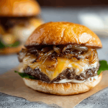 Garlicky Onion Smash Burger 3 Garlicky Onion Smash Burger