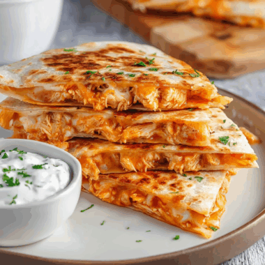 Buffalo Chicken Quesadillas 2 Buffalo Chicken Quesadillas