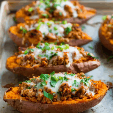 Turkey Taco Stuffed Sweet Potatoes 3 Turkey Taco Stuffed Sweet Potatoes