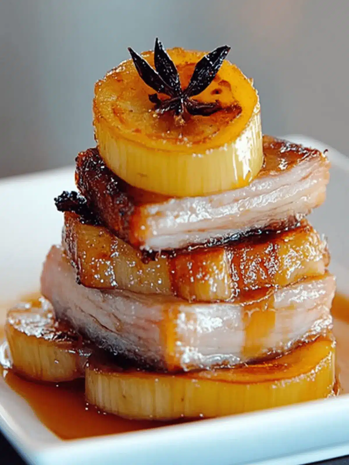 Savory Cured Pork Belly Roasted with Apple, Onion & Brown Sugar 4 Cured Pork Belly Roasted with Apple, Onion and Brown Sugar
