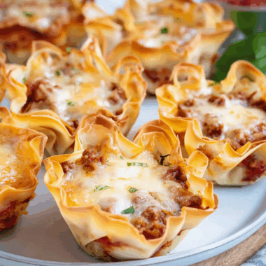 Lasagna Cupcakes 2 Lasagna Cupcakes