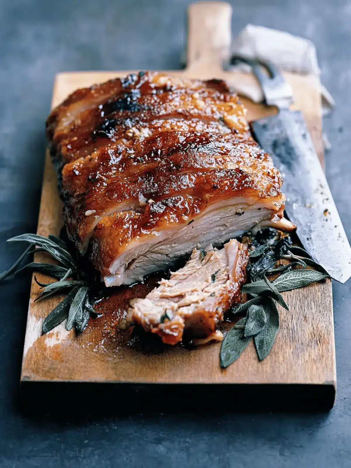 Sage Roasted Pork Belly with Crispy Crackling Delight 4 Sage Roasted Pork Belly