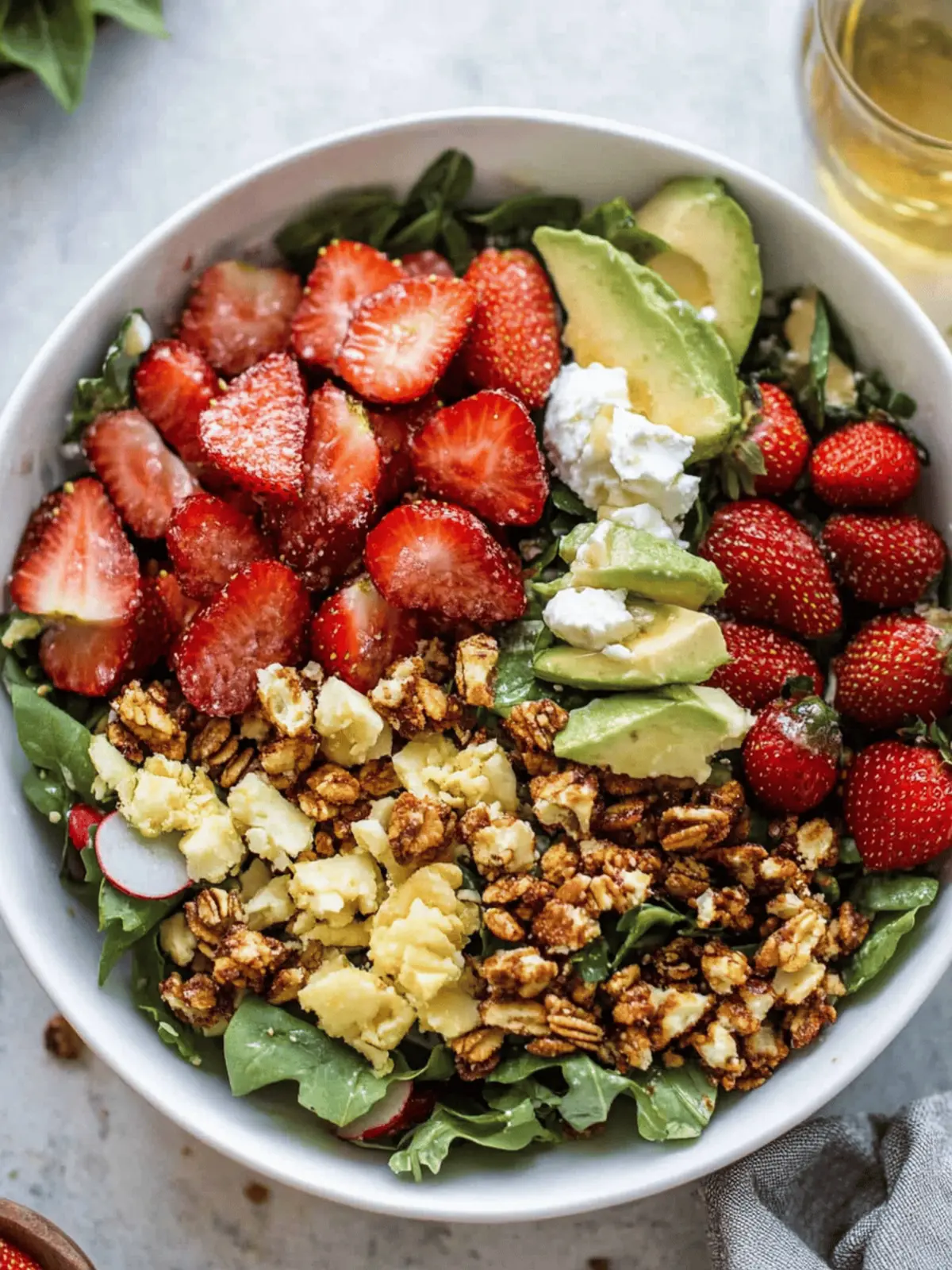 Strawberry Crunch Salad with Champagne Vinaigrette Bliss 2 Strawberry Crunch Salad with Champagne Vinaigrette
