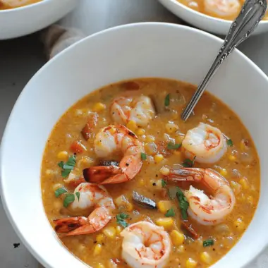 Savory Smoky Corn Chowder with Shrimp You’ll Love to Share 9 Smoky Corn Chowder with Shrimp