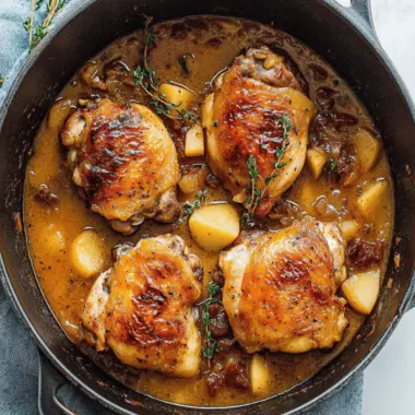 Savor the Season with Braised Apple Cider Chicken Thighs 9 Braised Apple Cider Chicken Thighs