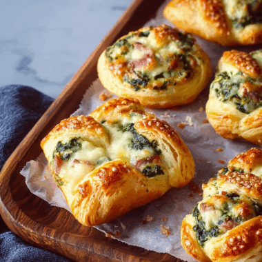 Ham Cheese & Spinach Puffs 2 Ham Cheese & Spinach Puffs