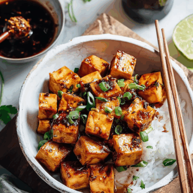 Pan-fried Garlic Tofu with Soy Lime Sauce 3 Pan-fried Garlic Tofu with Soy Lime Sauce
