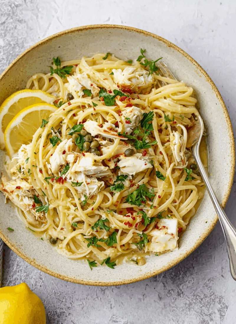 20-Minute Spicy Crab Pasta