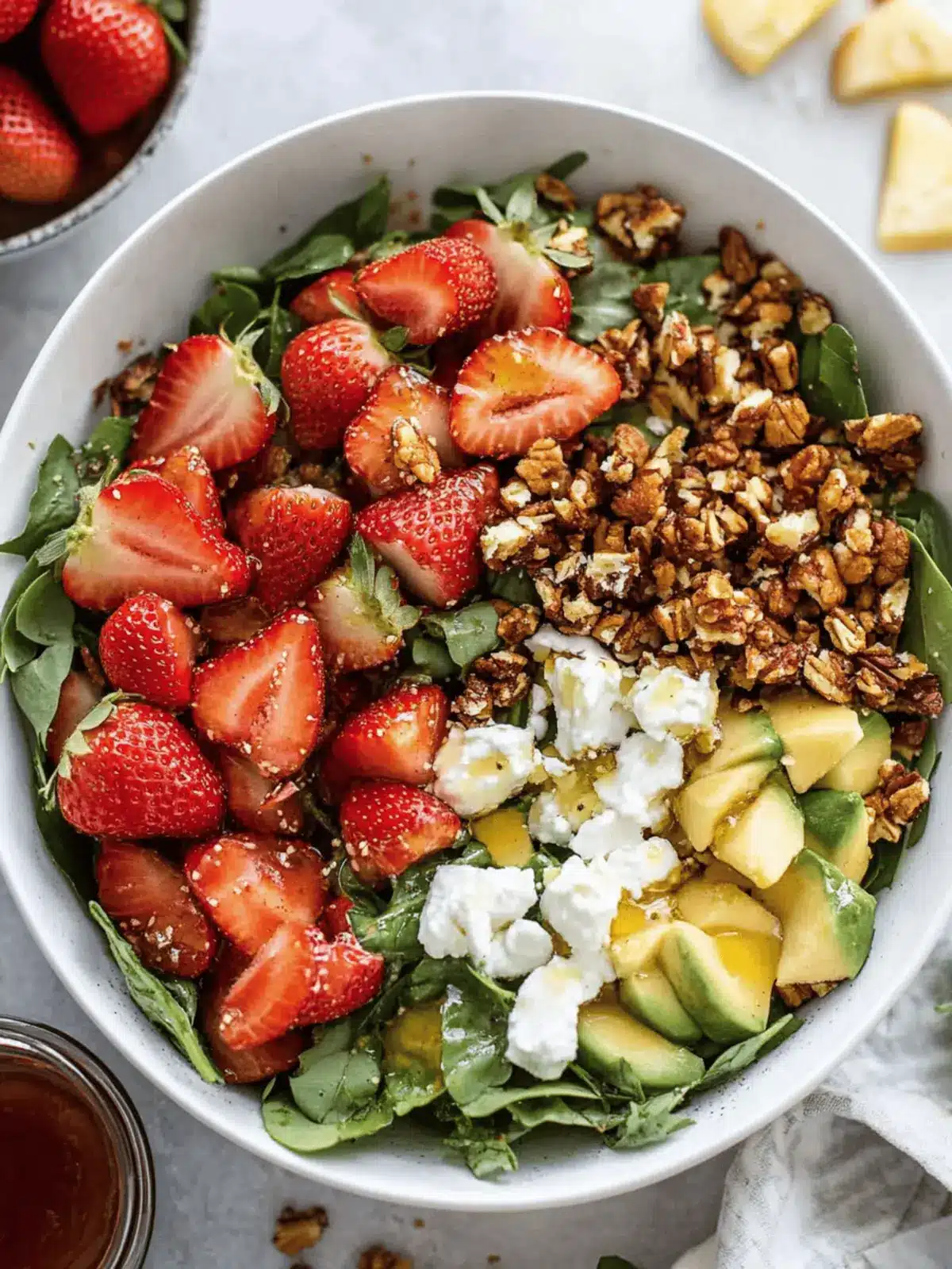 Strawberry Crunch Salad with Champagne Vinaigrette Bliss 3 Strawberry Crunch Salad with Champagne Vinaigrette