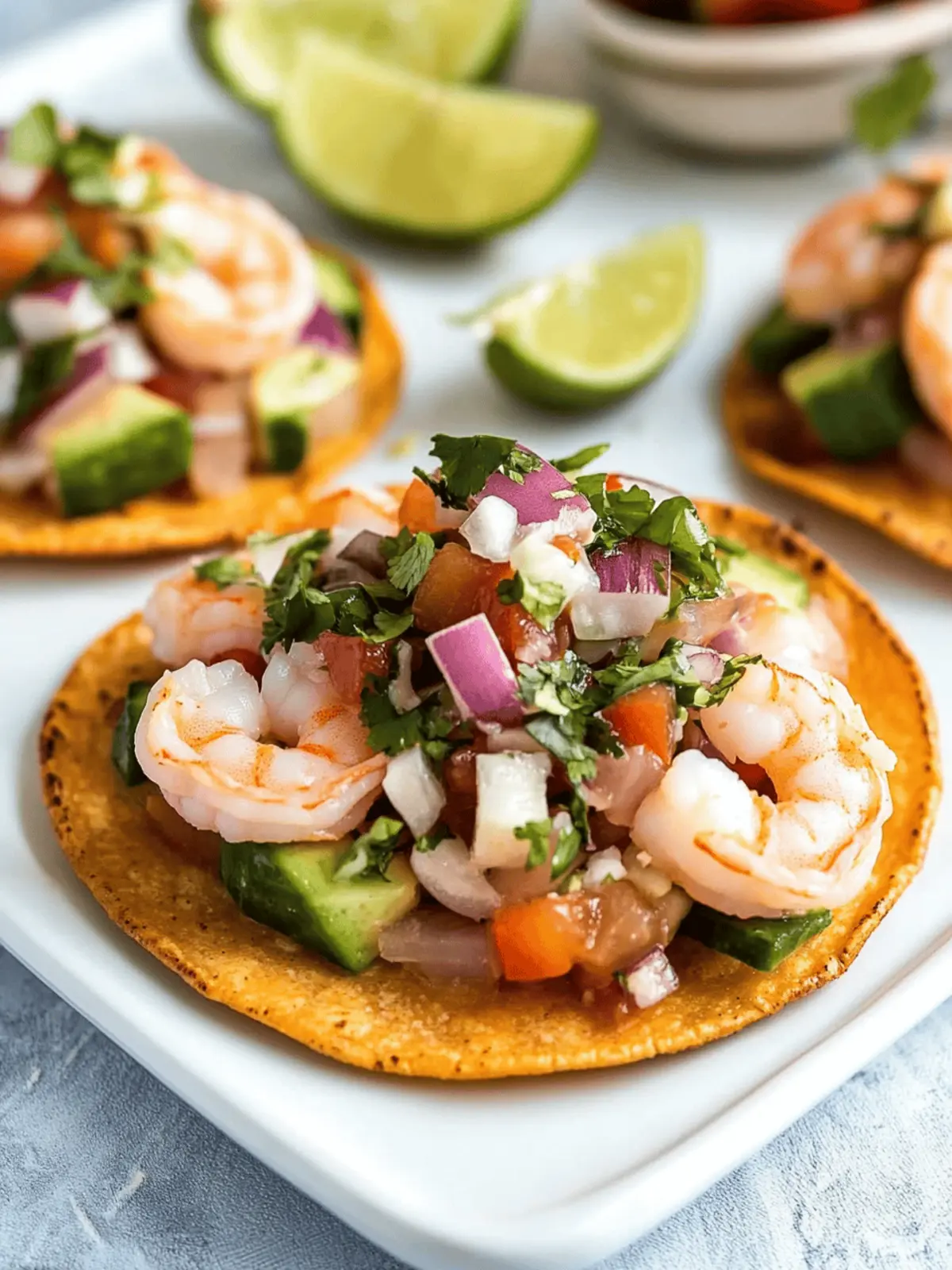 Zesty Shrimp Ceviche Tostadas for a Refreshing Summer Feast 3 Shrimp Ceviche Tostadas