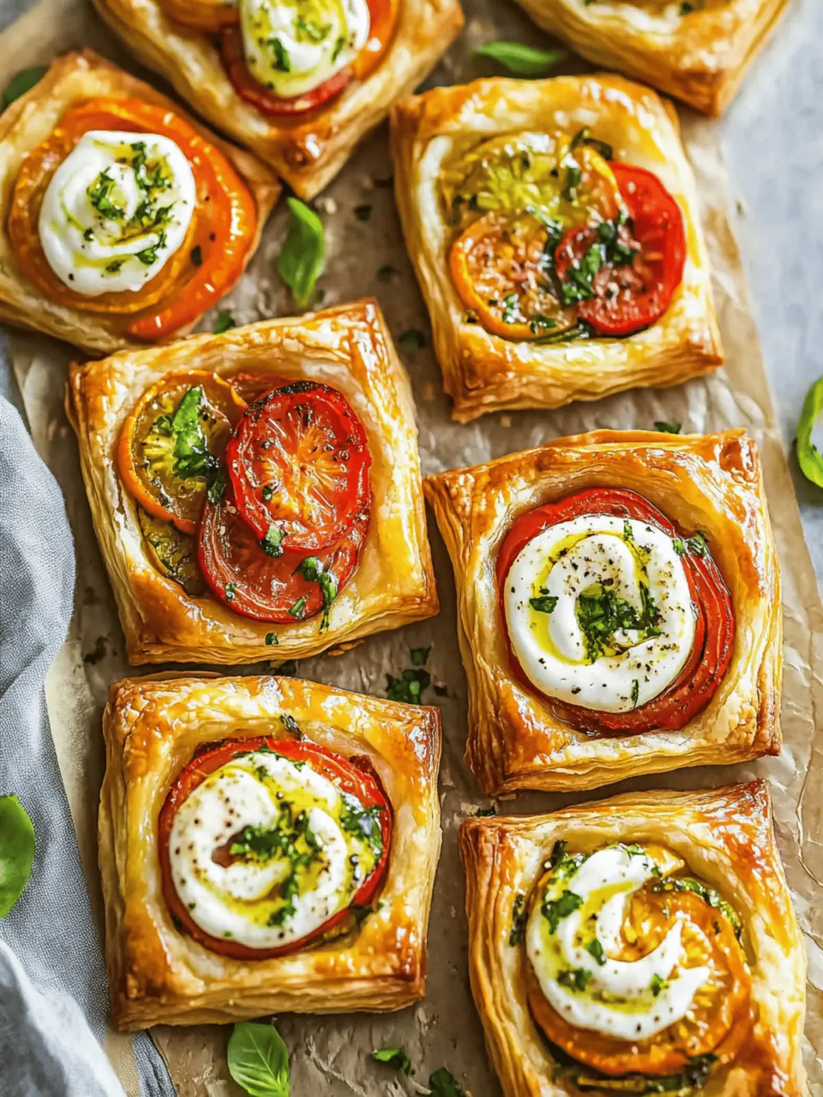Tomato Tartlets with Puff Pastry: Your Easy, Flaky Brunch Delight 5 Tomato Tartlets with Puff Pastry