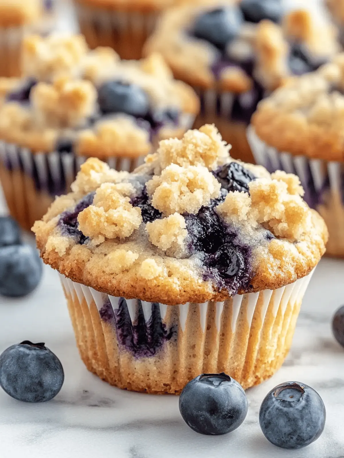 Tasty Blueberry Muffins with Crumble Topping for Cozy Mornings 4 Tasty Blueberry Muffins with Crumble Topping