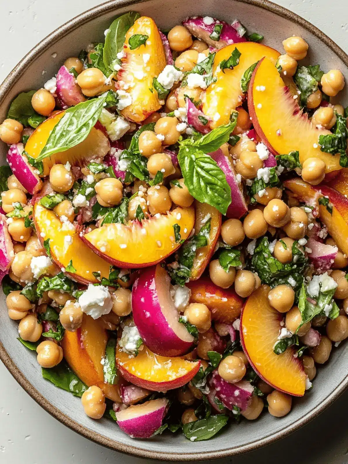 Chickpea Peach Salad with Honey Lime Dressing for Summer Bliss 3 Chickpea Peach Salad with Honey Lime Dressing