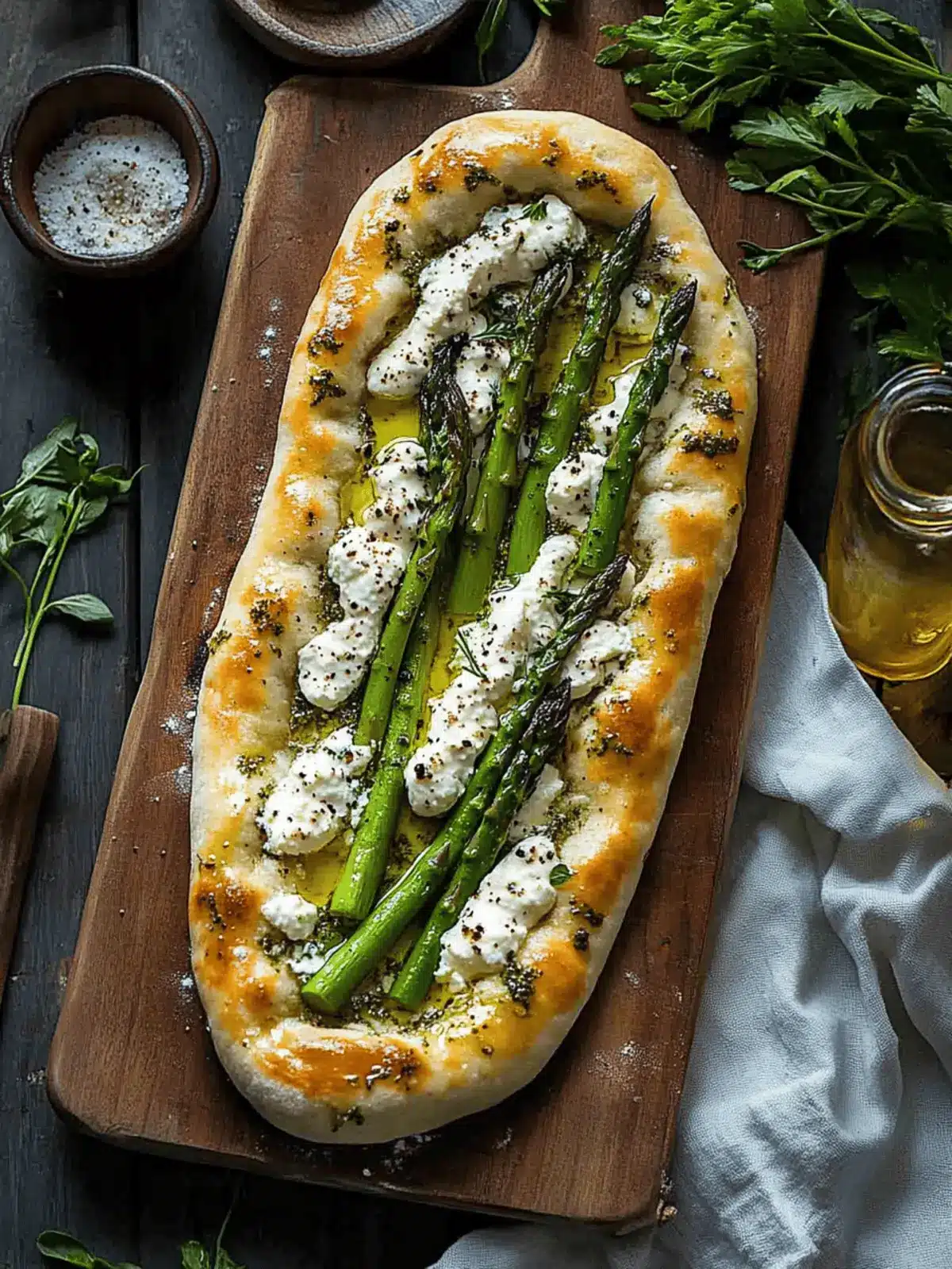 Quick Asparagus and Ricotta Flatbread for Delicious Dinner Nights 3 Asparagus and Ricotta Flatbread