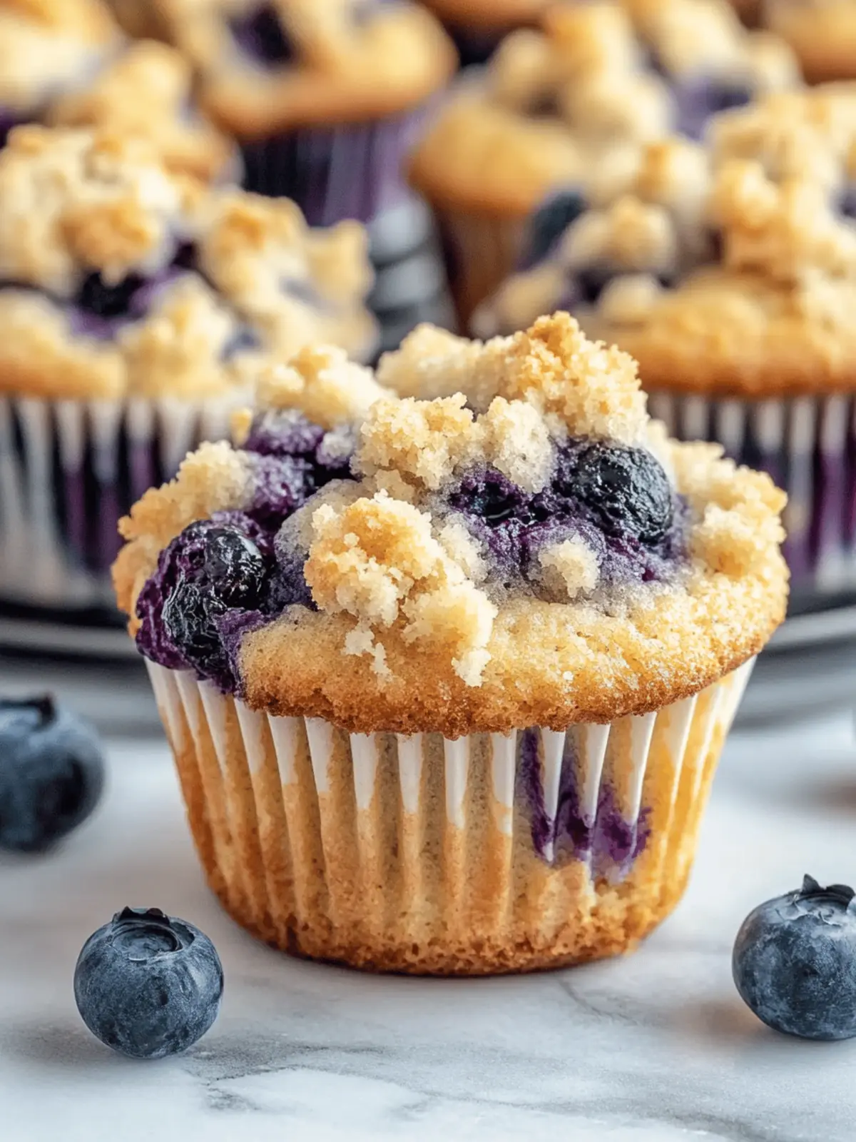 Tasty Blueberry Muffins with Crumble Topping for Cozy Mornings 3 Tasty Blueberry Muffins with Crumble Topping