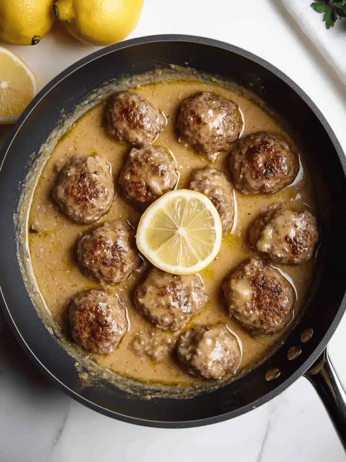 Meatballs in Lemon Sauce: A Zesty Greek Keftedes Delight 3 Meatballs In Lemon Sauce (Greek Keftedes)