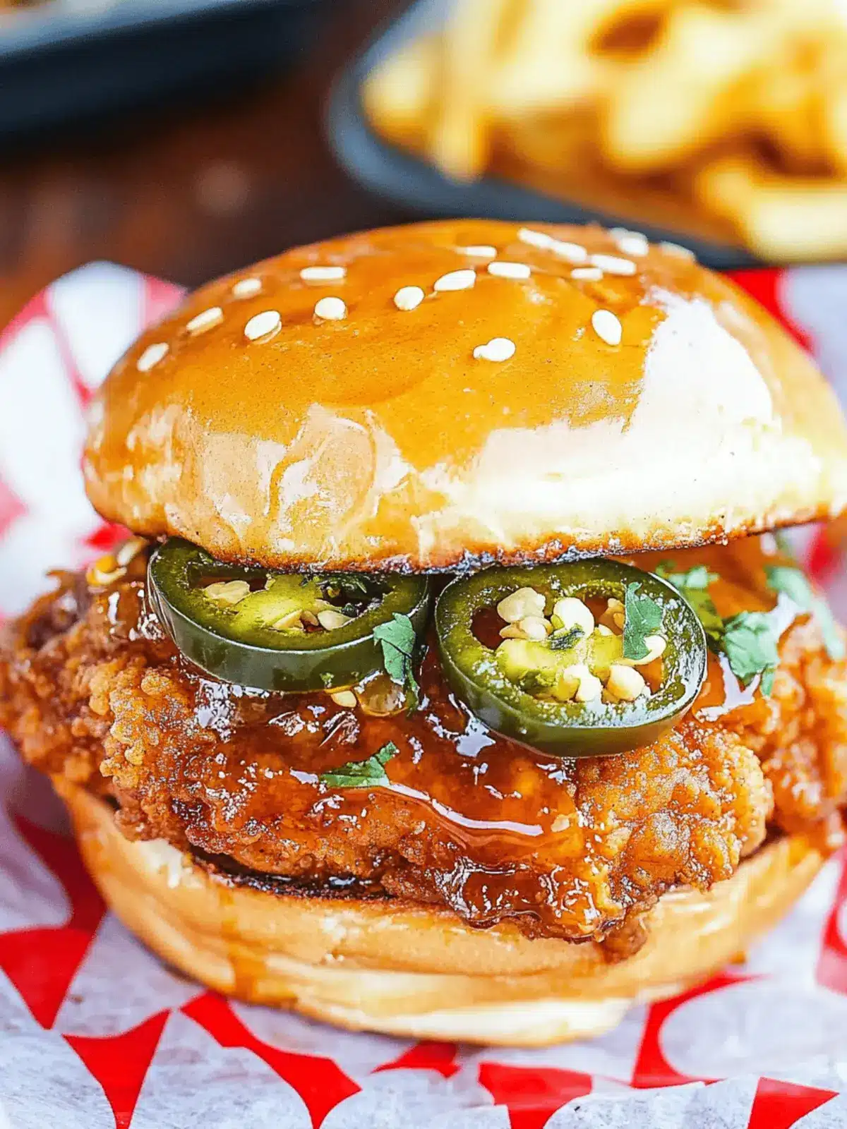 Jalapeño Honey Drenched Crispy Fried Chicken Sandwich Bliss 2 Jalapeno Honey Drenched Crispy Fried Chicken Sandwich