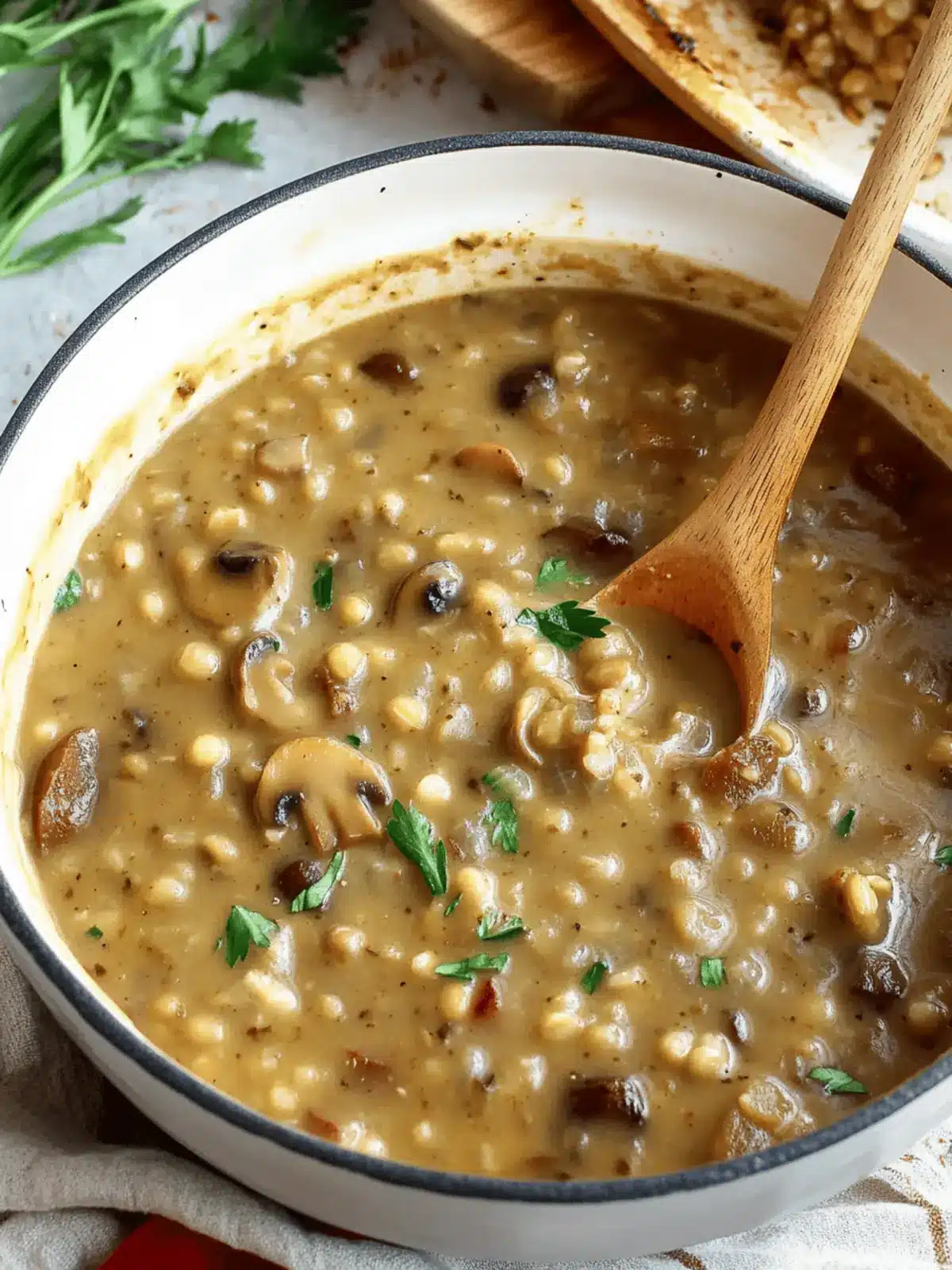 Comforting Mushroom Barley Soup for Cozy Nights In 3 Mushroom Barley Soup