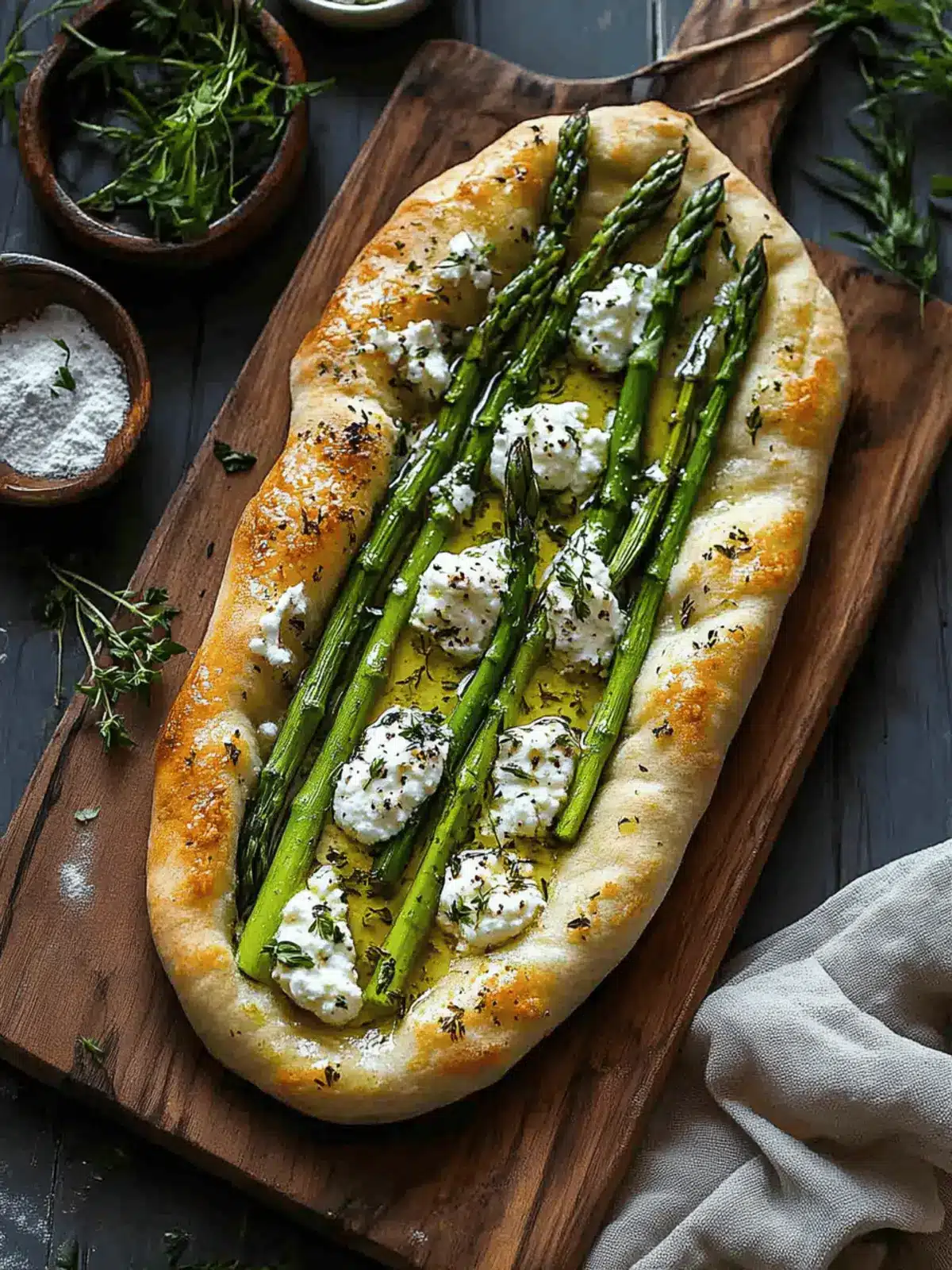 Quick Asparagus and Ricotta Flatbread for Delicious Dinner Nights 5 Asparagus and Ricotta Flatbread