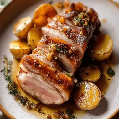 Melt-in-Your-Mouth Pork Belly with Fennel Seeds & Confit Potatoes 10 Pork Belly with Fennel Seeds & Confit Potatoes