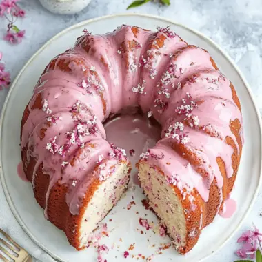 Whip Up a Vibrant Cherry Blossom Bundt Cake for Spring Fun 9 Cherry Blossom Bundt Cake