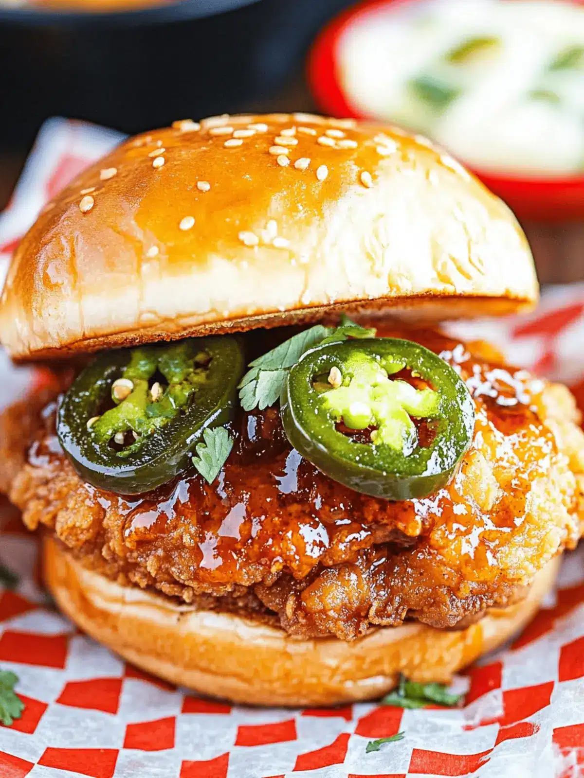Jalapeño Honey Drenched Crispy Fried Chicken Sandwich Bliss 3 Jalapeno Honey Drenched Crispy Fried Chicken Sandwich