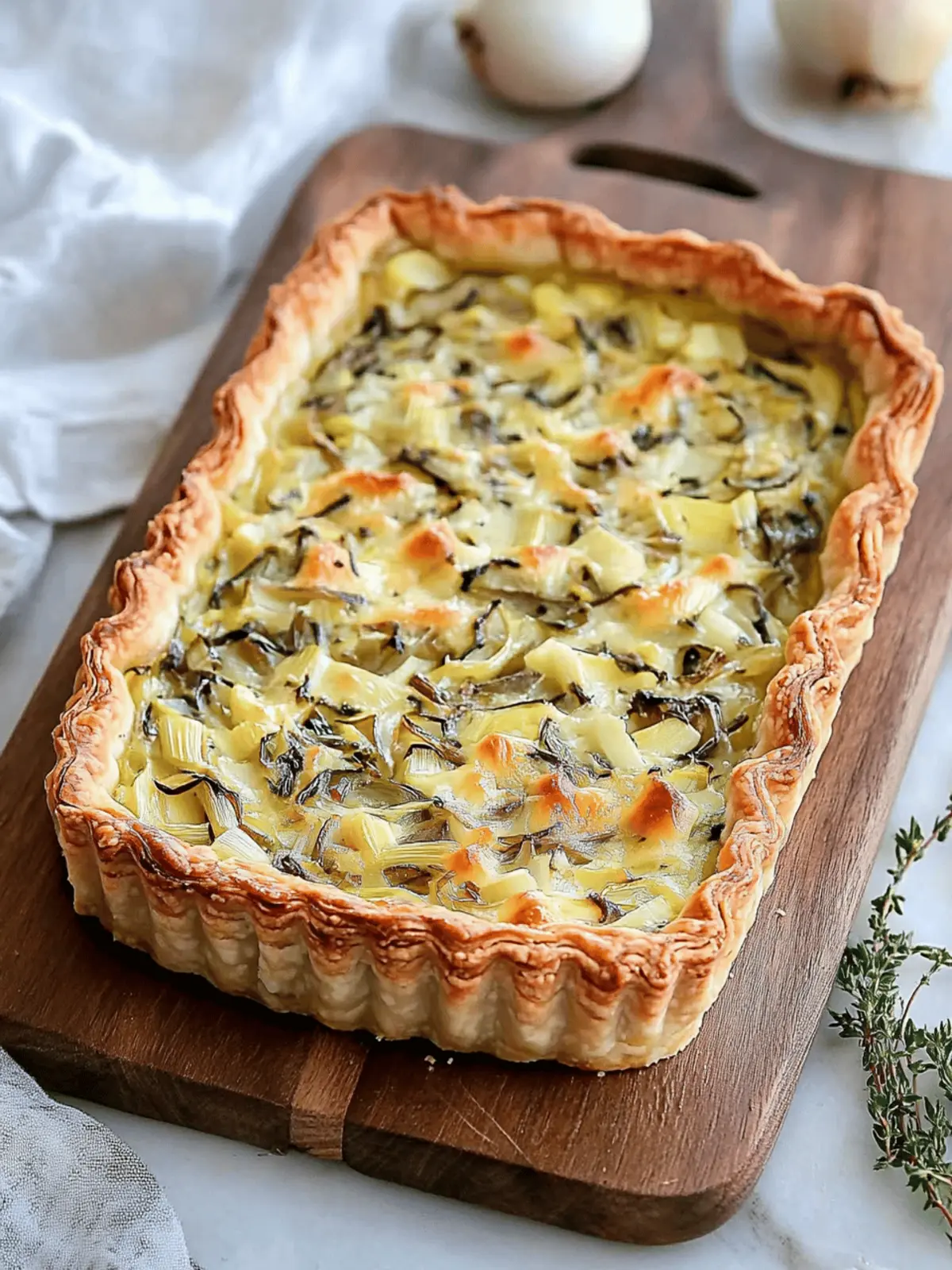 Irresistible Moist Leek Tart with Gruyere and Onions Recipe 5 Moist Leek Tart with Gruyere and Onions