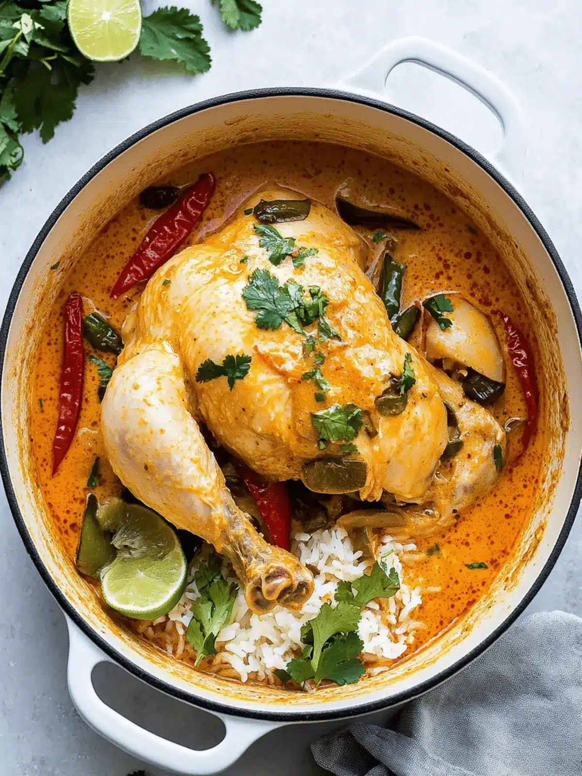 Whole Coconut Curry Chicken: Comfort in One Flavor-Packed Pot 2 Whole Coconut Curry Chicken