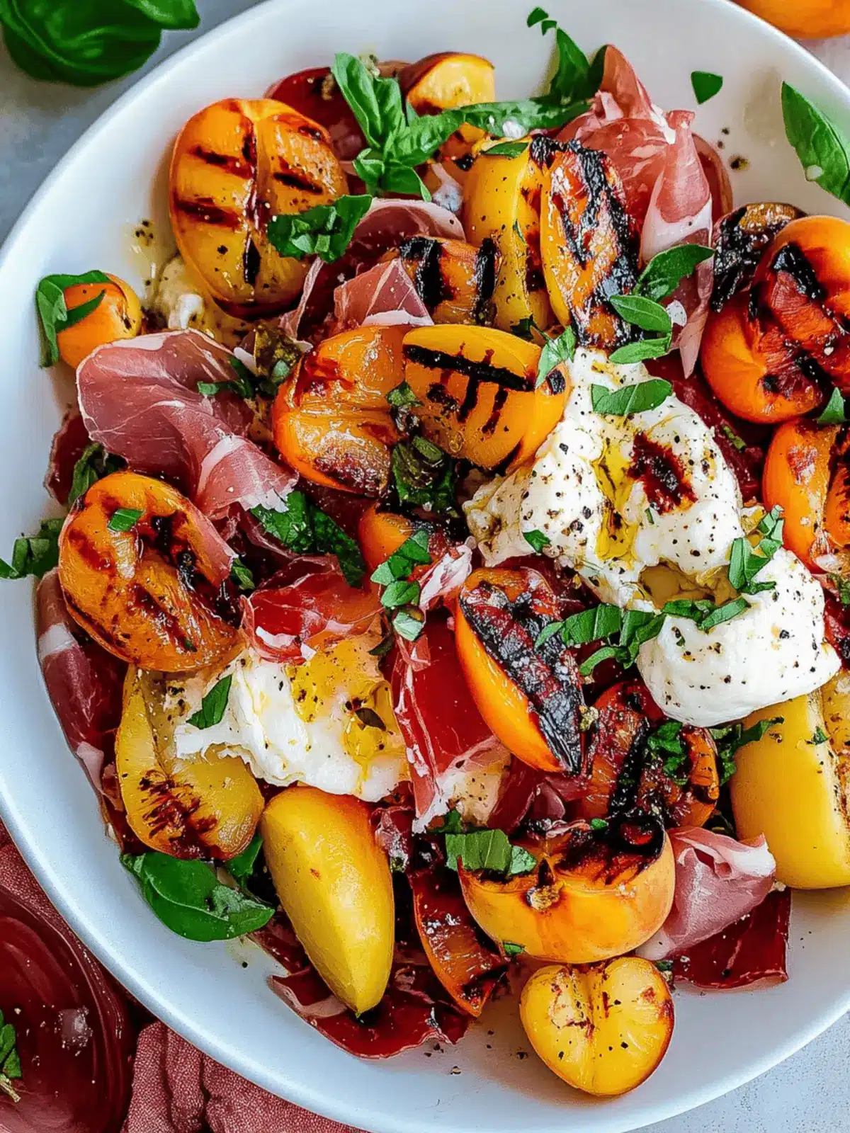 Grilled Nectarine Burrata Prosciutto Salad for Summer Bliss 2 Grilled Nectarine Burrata Prosciutto Salad