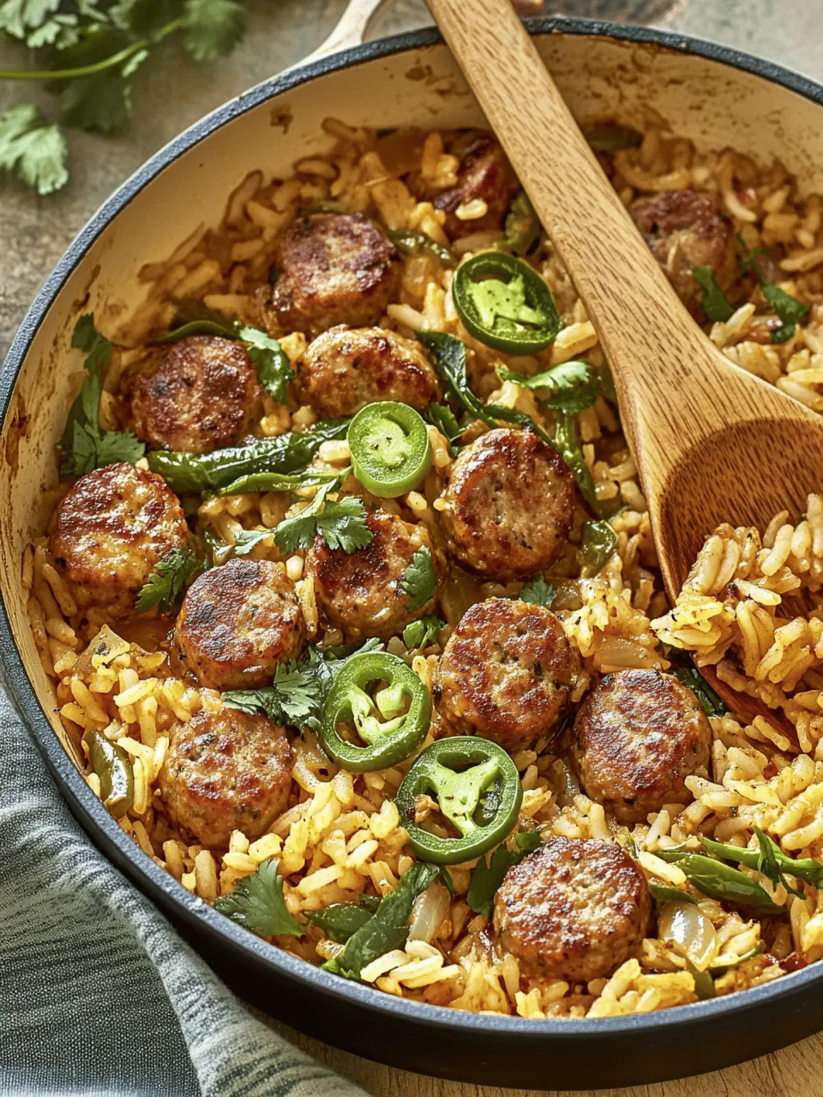 One Pan Cheddar Jalapeño Sausage & Rice Skillet Delights 5 One Pan Cheddar Jalapeño Sausage & Rice Skillet
