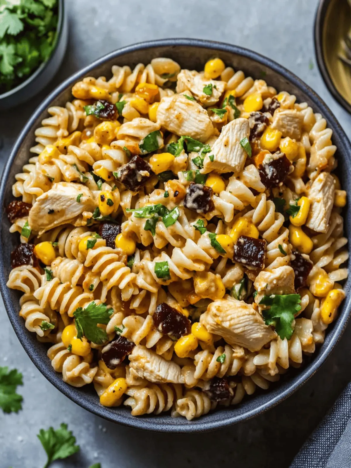 High Protein BBQ Chicken Pasta Salad for Busy Weekdays 5 High Protein BBQ Chicken Pasta Salad
