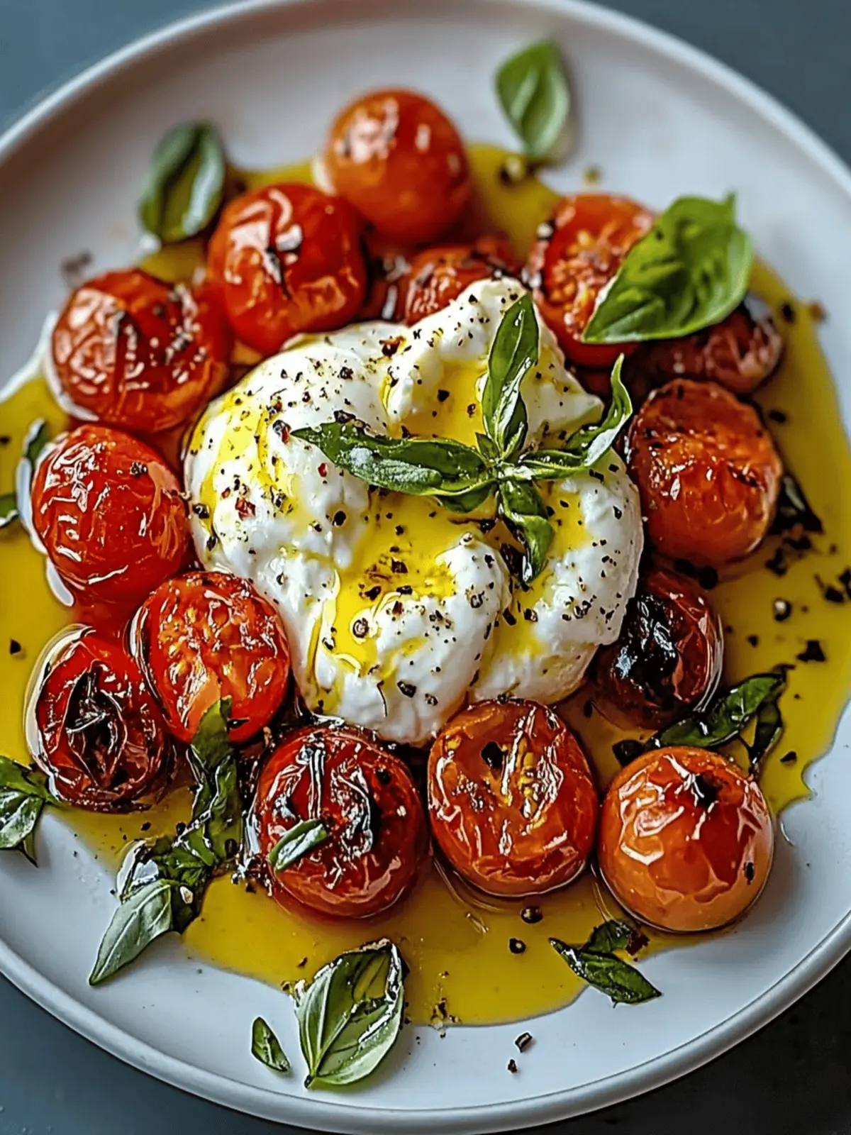 Savory Roasted Tomatoes with Burrata: Your New Favorite Appetizer 3 Roasted Tomatoes with Burrata