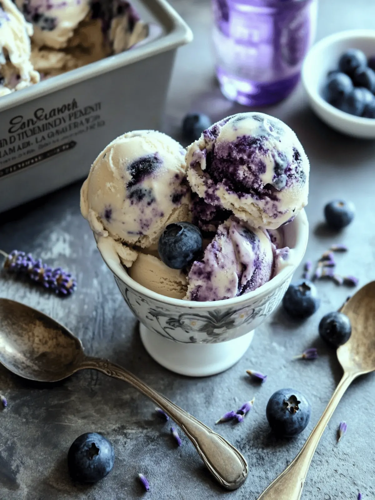 Earl Grey Blueberry Lavender Swirl Ice Cream Bliss at Home 2 Earl Grey Blueberry Lavender Swirl Ice Cream