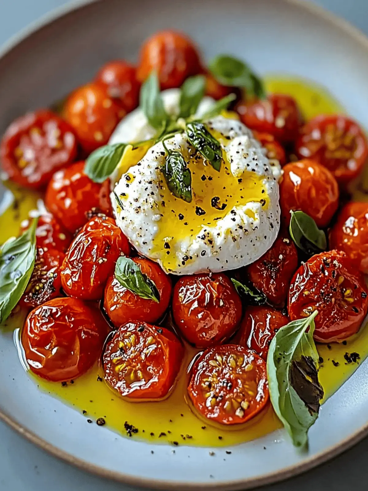 Savory Roasted Tomatoes with Burrata: Your New Favorite Appetizer 4 Roasted Tomatoes with Burrata