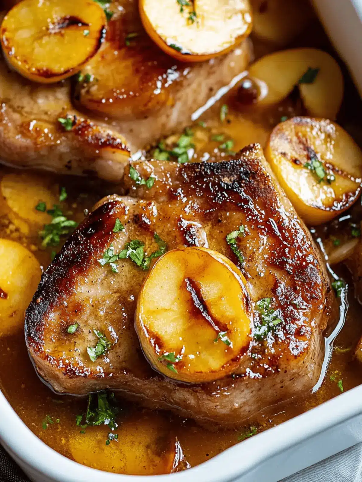 Savory Apple Pork Chops with Honey-Dijon Delight 2 Apple Pork Chops