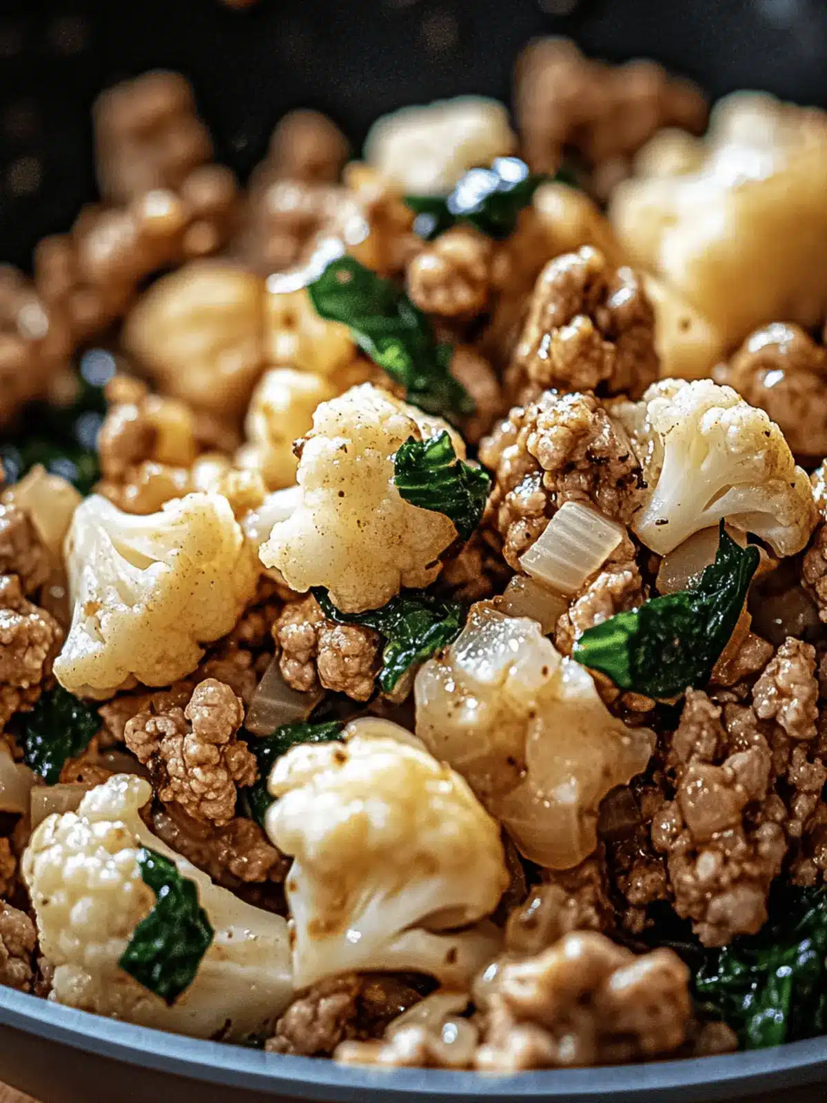 Garlic Butter Ground Turkey with Cauliflower Skillet Delight 3 Garlic Butter Ground Turkey with Cauliflower Skillet