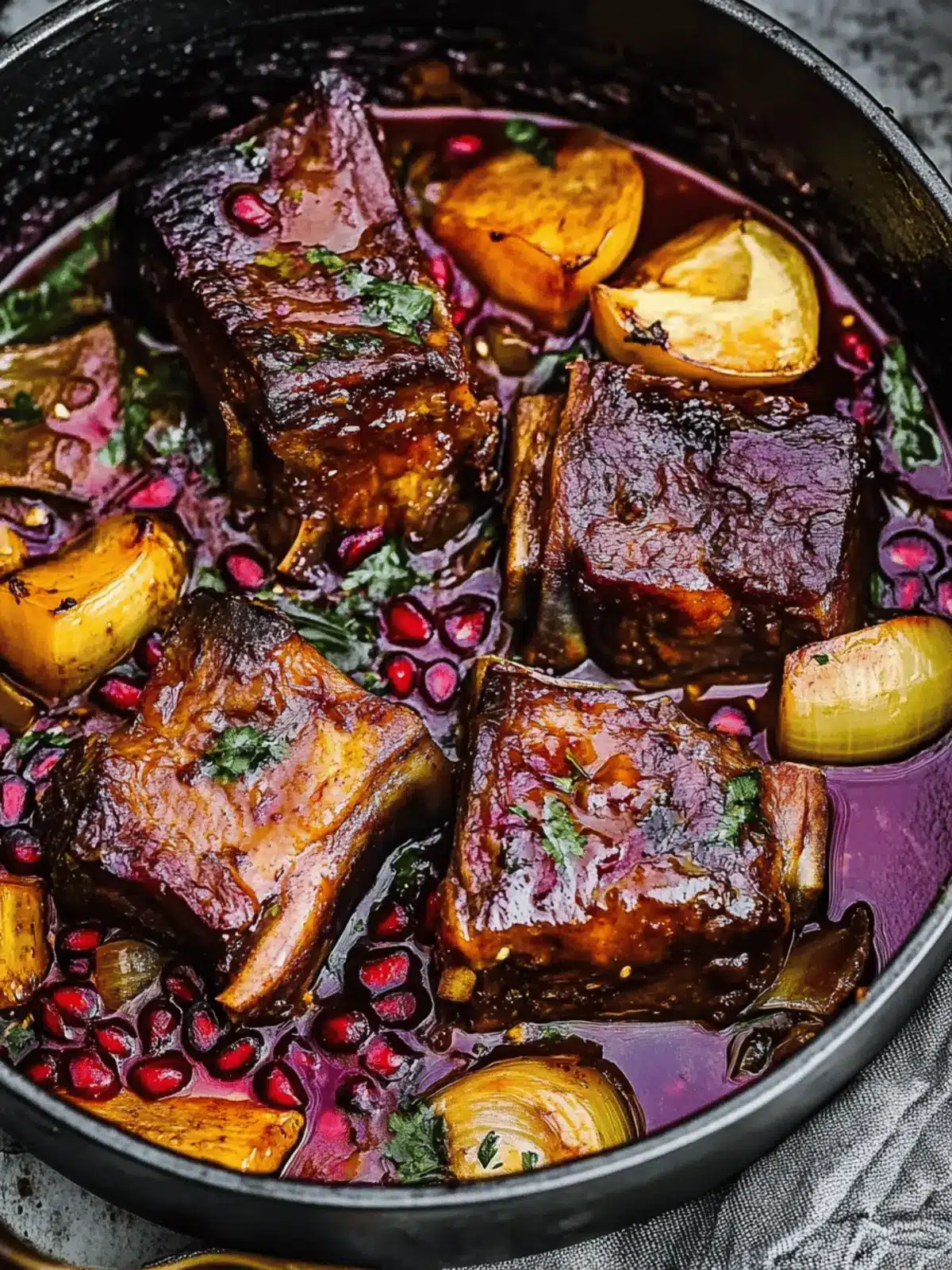 Savor Red Wine & Pomegranate Short Ribs for Cozy Winter Nights 4 Red Wine & Pomegranate Short Ribs