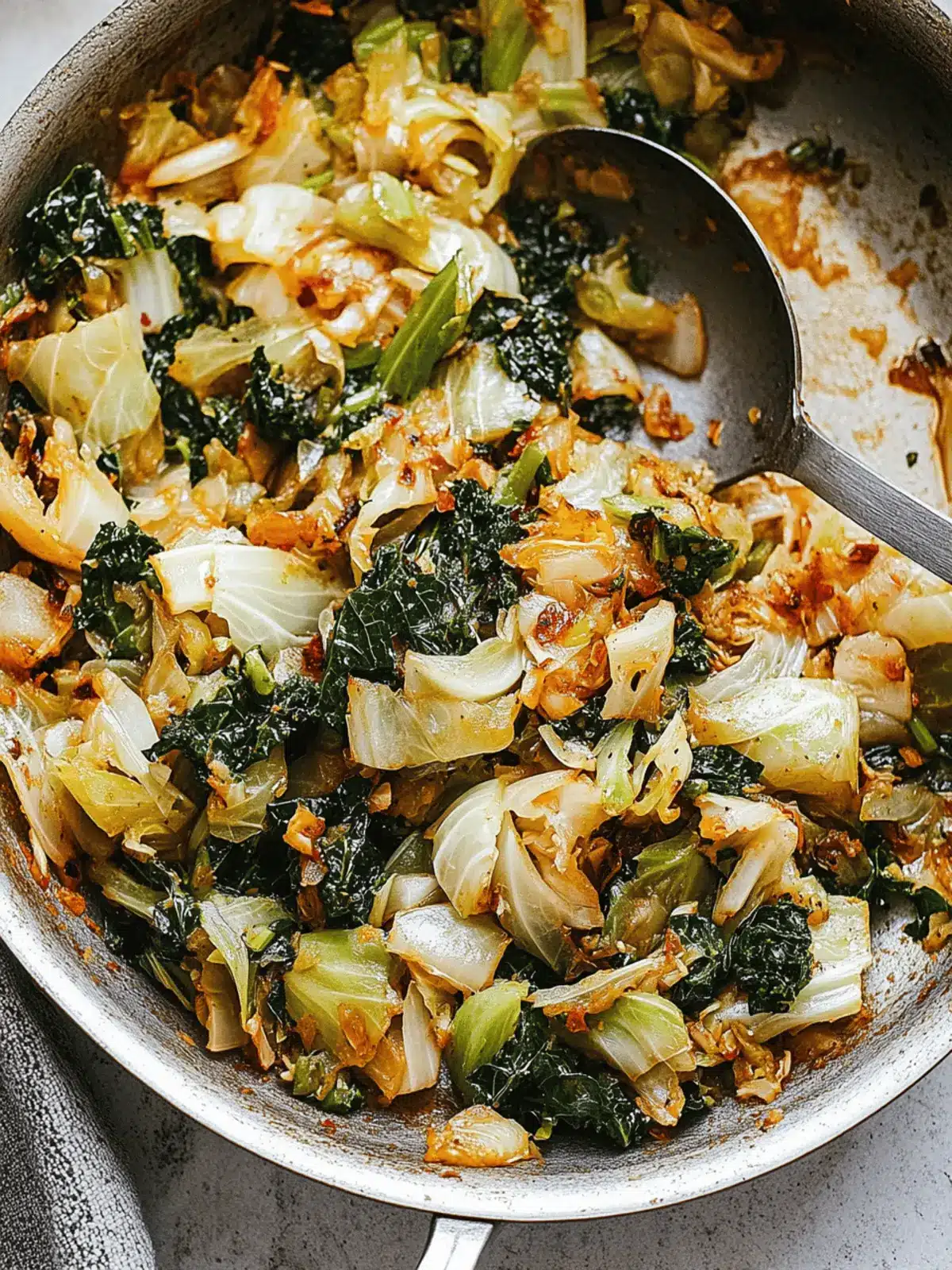 Garlic Sautéed Cabbage Kale Skillet: A Delicious Veggie Delight 2 Garlic Sautéed Cabbage Kale Skillet