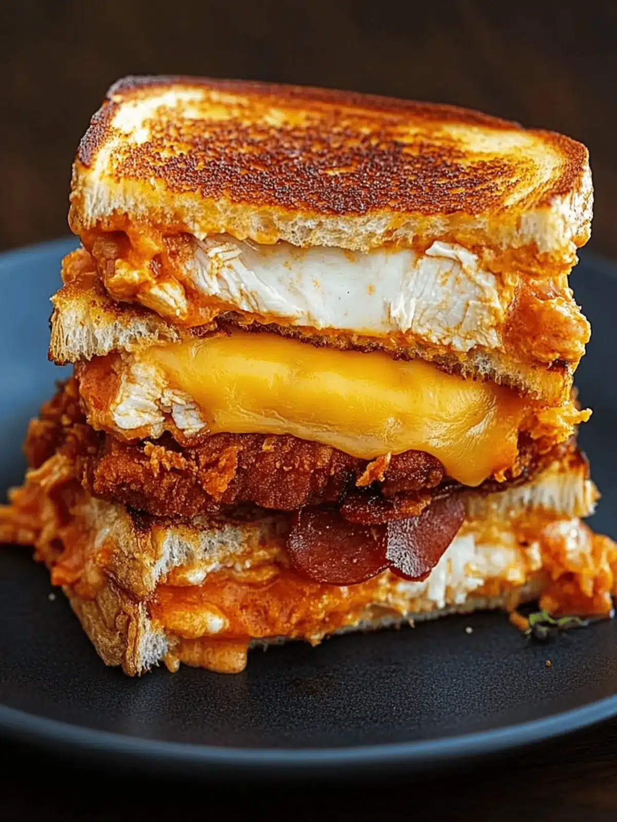 Crispy Fried Buffalo Chicken Grilled Cheese Sandwich Bliss 2 Crispy Fried Buffalo Chicken Grilled Cheese Sandwich